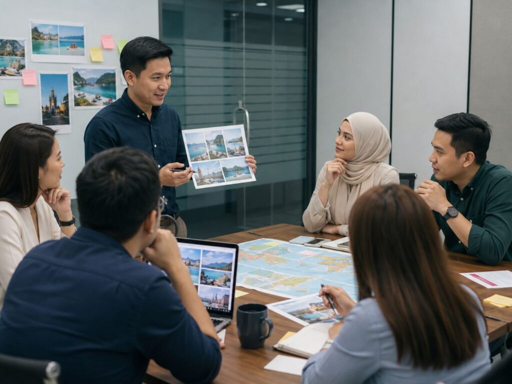 Presenting company trip proposal to HR and management team