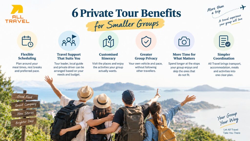 Private tour benefits for smaller groups