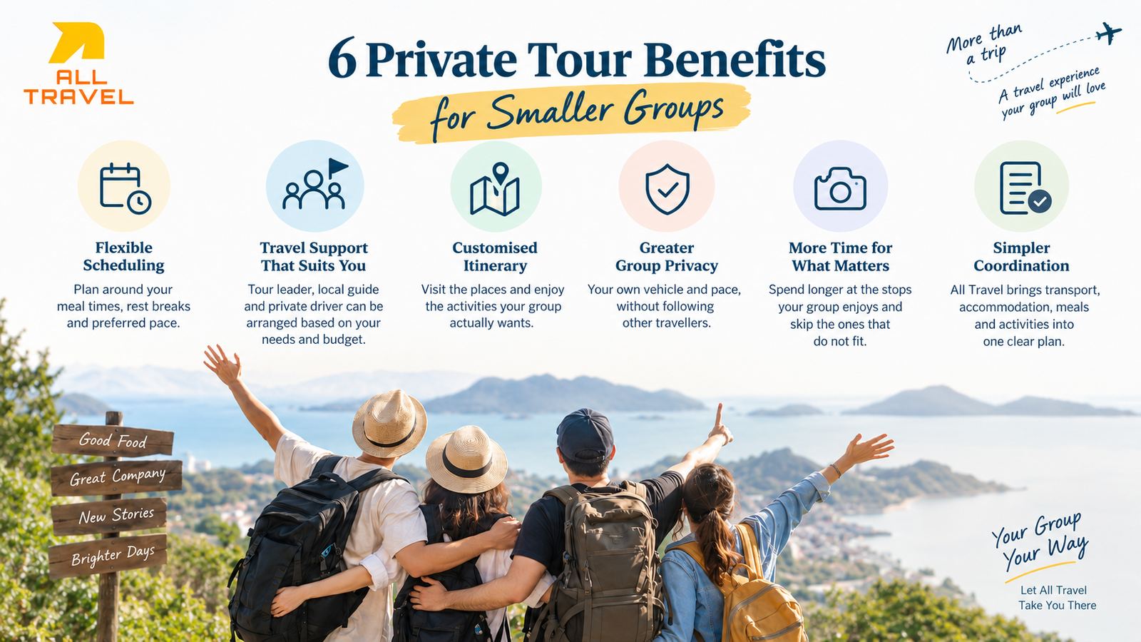 Private tour benefits for smaller groups